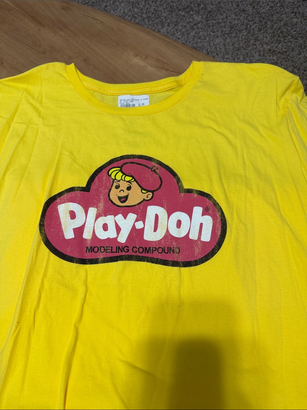 Play-Doh Logo Short Sleeve T-Shirt in Bright Yellow